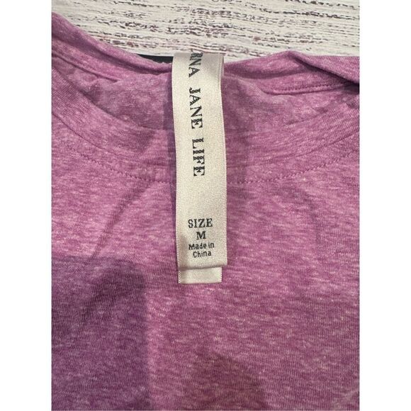 Lorna Jane Life Think Fit Be Fit Cropped Muscle Tank Top in Purple Size Medium - Picture 3 of 4